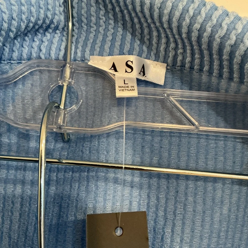 Blue Ribbed Two-Piece Set - Picture 5 of 8